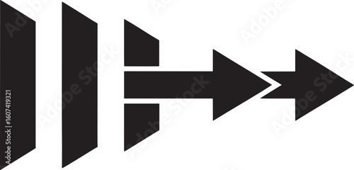 Black arrows progression graphic direction forward
