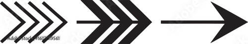 Black chevron arrows progression direction forward