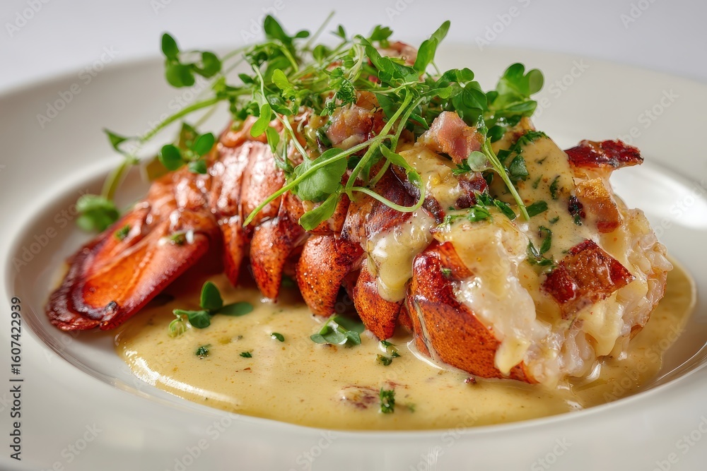 Delicious Lobster Tail with Sauce. Delicious Lobster Tail with Sauce.