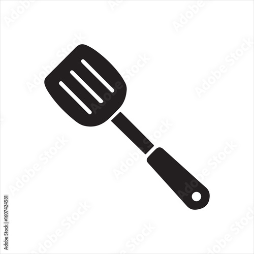 spatula stencil icon vector illustration