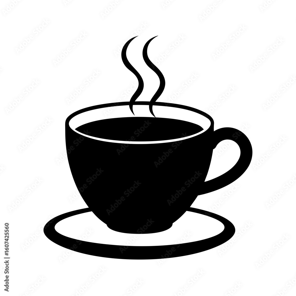 Steaming Coffee Cup Vector Flat Clean Steaming Coffee Cup Vector Flat Clean