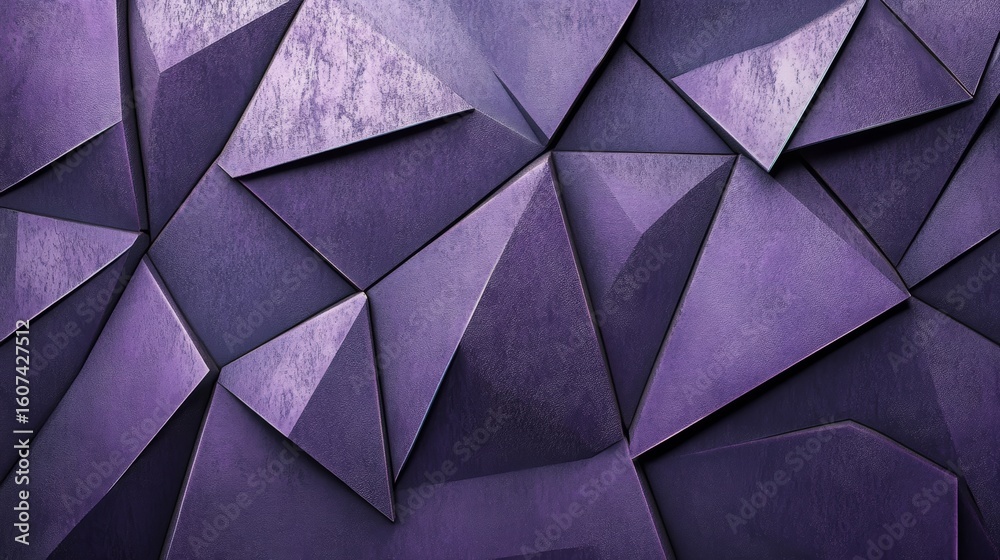 Fototapeta premium A modern purple wallpaper with angular shapes and metallic textures 