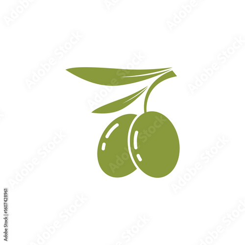 Vector olive icon logo, simple, elegant
