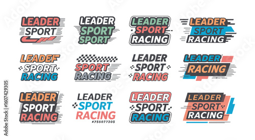 A set of Colored Stickers and Patches – Banners for Tuning, Clothing Design, Print Graphics, Thematic Decorative Elements, Vector Artwork for Apparel, Car Customization, and Creative Projects