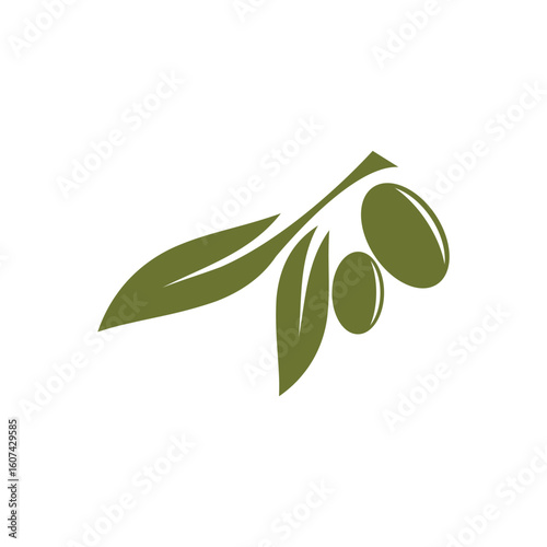 Vector olive icon logo, simple, elegant