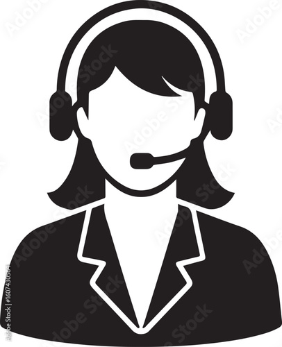 Customer service representative with headset icon