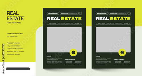 Clean, Modern and Professional Real Estate Flyer Design Template