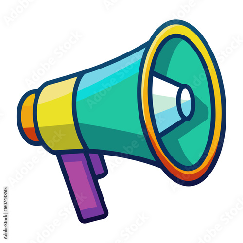 megaphone on white background