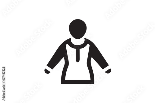 Salwar kameez silhouette. 