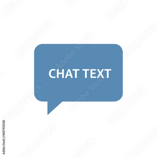 Simple Filled Chat Text Icon in Slate Blue.