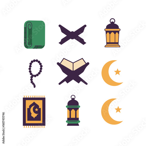 Vector travel and nautical icon set for summer vacation and business tourism