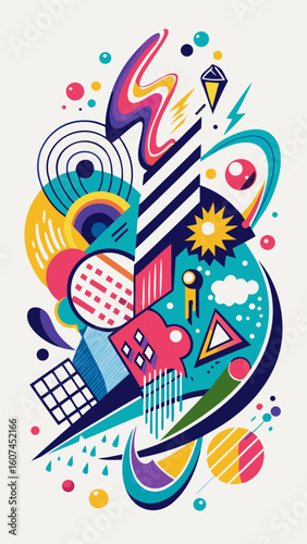 Contemporary Abstract Doodle Art – Artistic Hand Sketches and Brush Stroke Graphics for Creative Backgrounds – Generative AI	