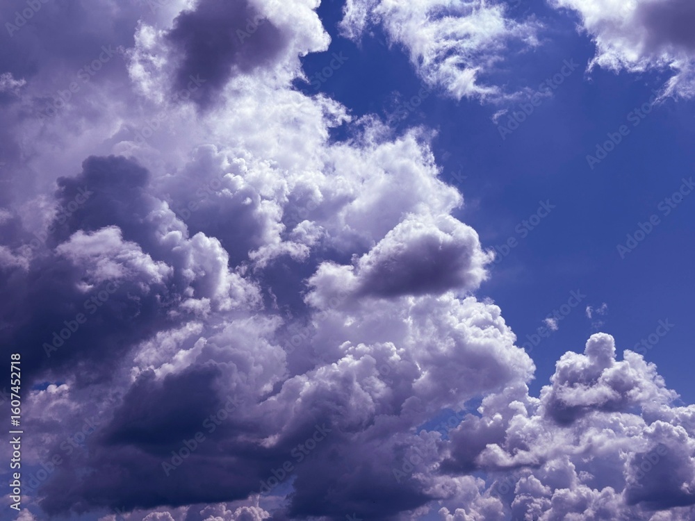 Fototapeta premium Dramatic sky clouds in evening.