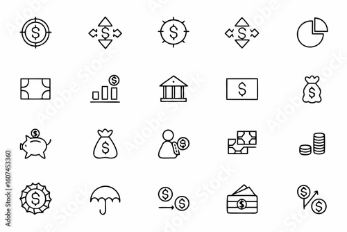 A helpful and educational icon pack focused on explaining loans, interest, and debt repayment in simple terms. Ideal for infographics, financial literacy programs, YouTube videos, and course materials