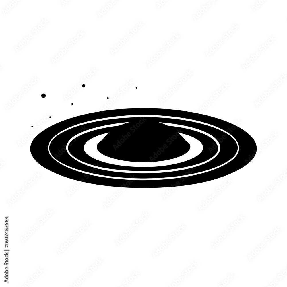 Fototapeta premium Black Hole Gravity Swirl Icon Vector Illustration