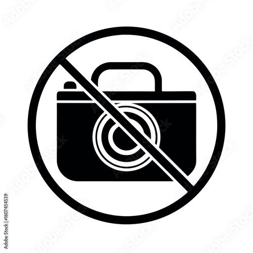 Camera Blocked Privacy Icon Vector Illustration