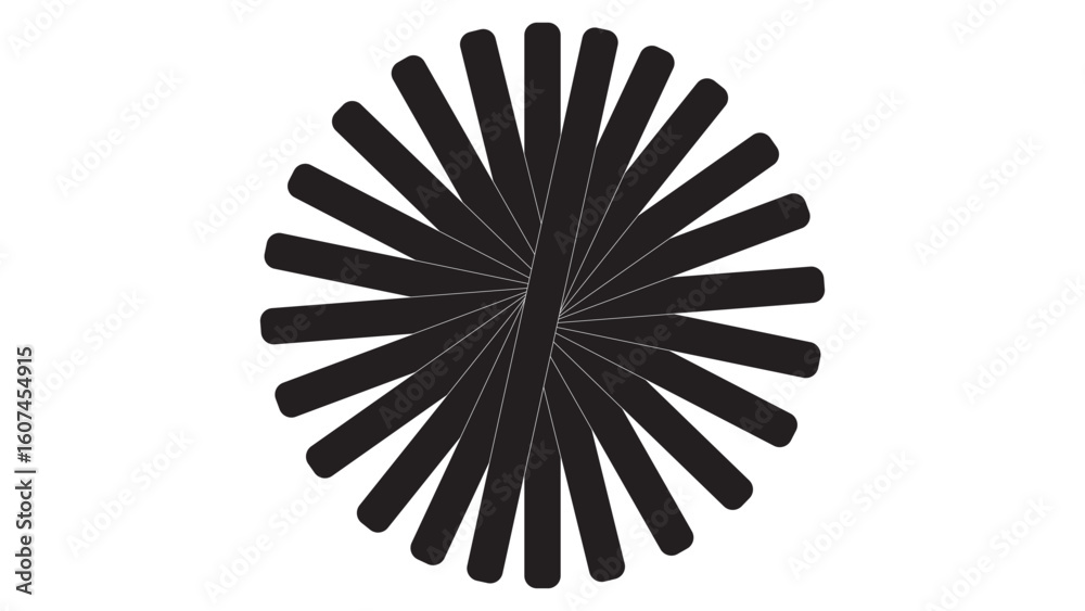 Obraz premium An isolated, abstract black and white spiral 3D illustration of a metal staircase PNG
