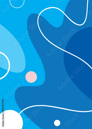 Blue Abstruct Art line Background Vector design