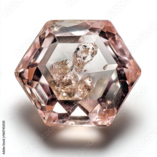 Stunning Pink Crystal Gemstone with Unique Hexagonal Shape