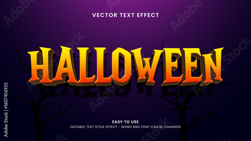 halloween editable text effect 3d