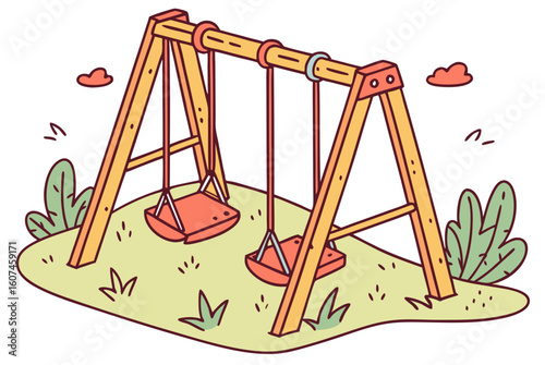 playground in winter