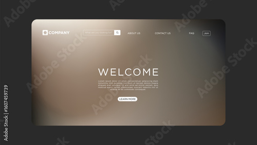 Elegant website landing page design welcomes new visitors for business promotion and user engagement