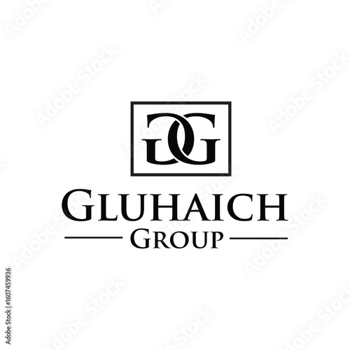 The **GG letter logo** features a bold and modern design with clean, symmetrical typography, creating a strong, professional, and easily recognizable brand identity.
