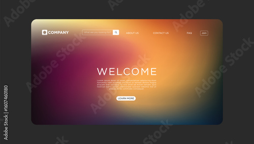Modern website design welcomes visitors with a clean, elegant layout and vibrant colorful background