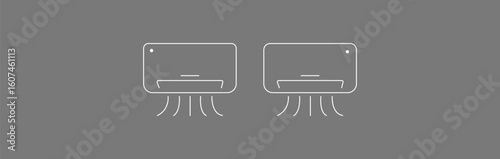 Air Conditioner Color Line Icon Design with Editable Stroke.