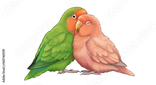 red parrot isolated on white