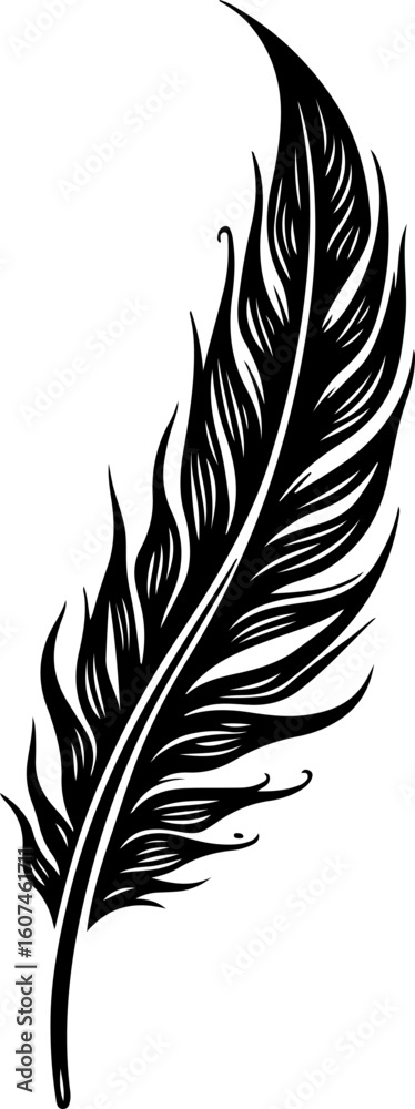 Fototapeta premium Tribal Feather Tattoo Gothic Nautical Compass Tattoo 