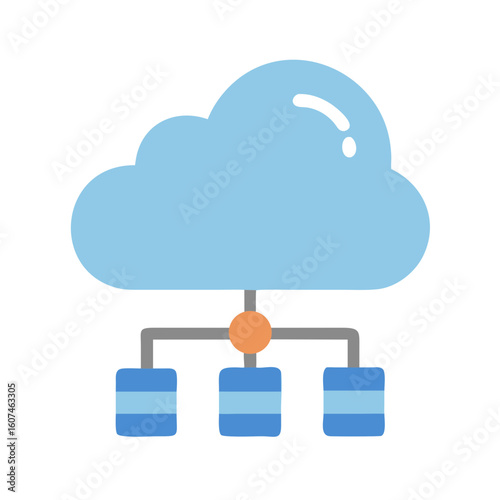 Flat cloud storage data system and server network