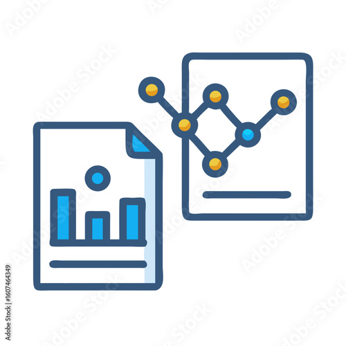 Data analysis and connection visual presentation diagram
