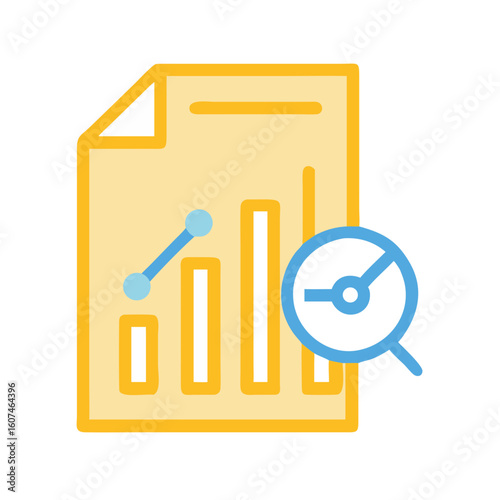 Analyzing financial data graph using magnifier concept
