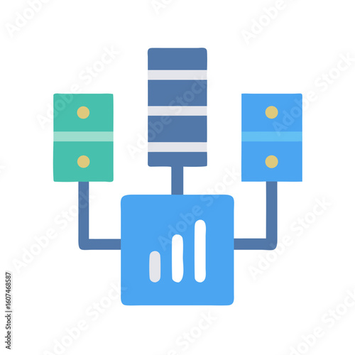 Data server network infrastructure with connected storage devices