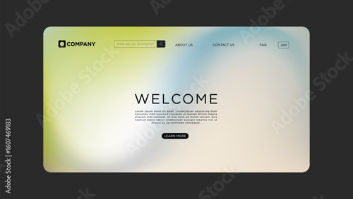 Elegant website design template with soft gradient background ready for your brand messaging