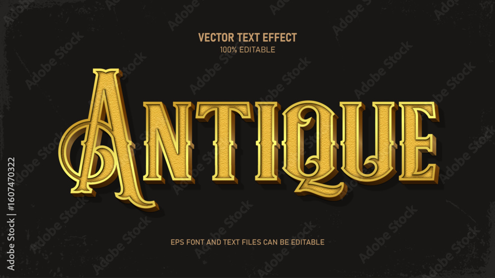 Antique text effect