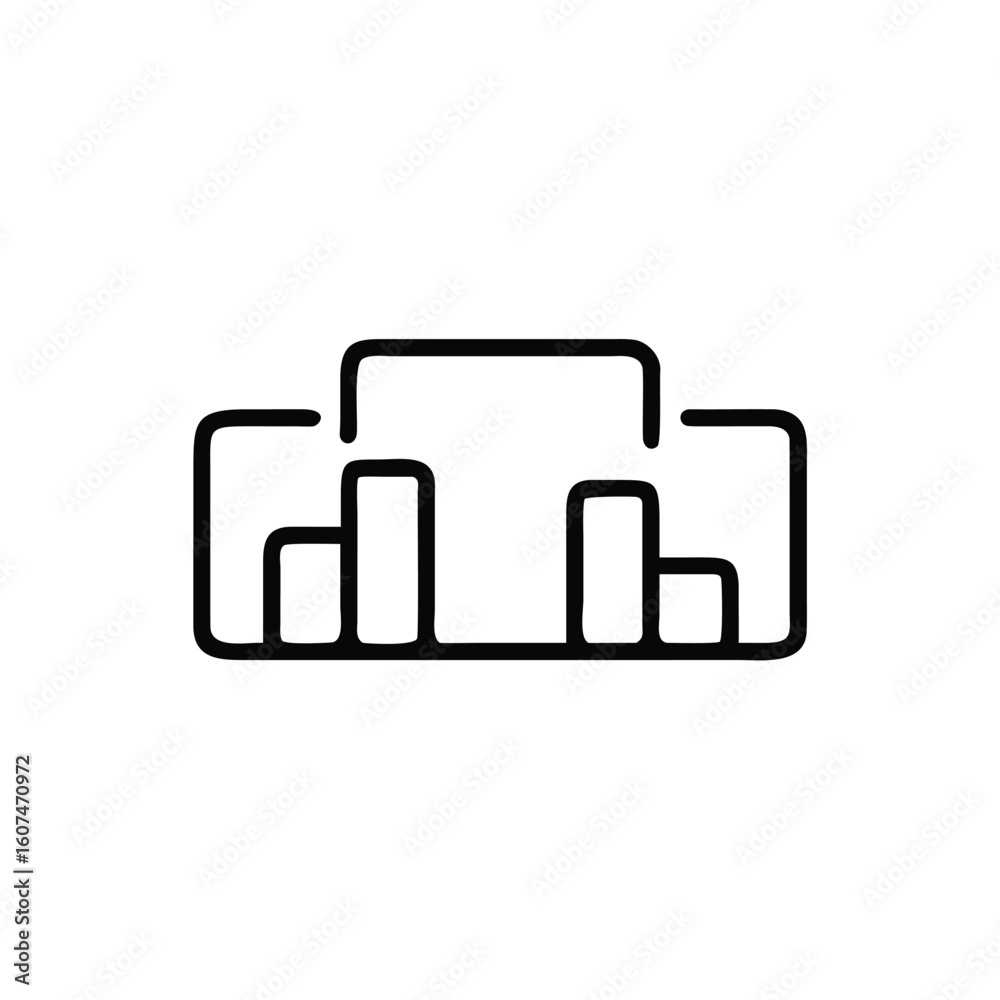 Outline icon a building with multiple floors windows architecture graphic Outline icon a building with multiple floors windows architecture graphic