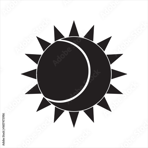 eclipse icon silhouette vector illustration