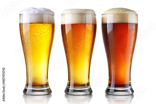 Wallpaper Mural a high resolution image showcasing  three glasses isolated on white background PNG , AI GENERATED Torontodigital.ca