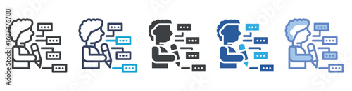 Planner icon set multiple style collection