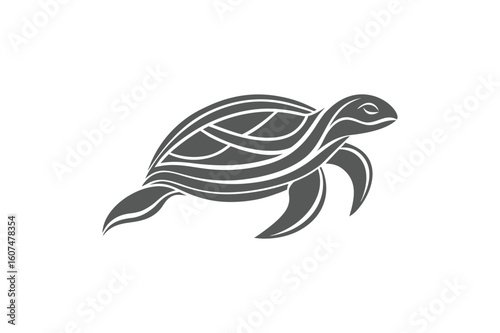 Tribal Sea Turtle Silhouette Grace in Motion