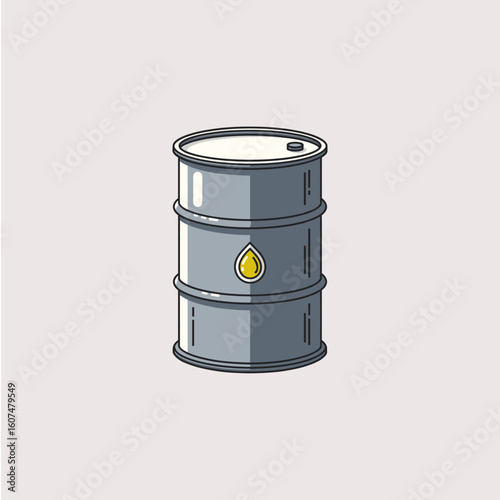 Oil barrel icon logo flat vector design