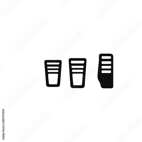 Car gas pedals icon logo flat vector design