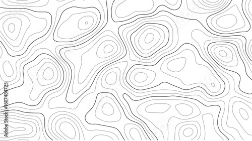 Topography inspired vector terrain with detailed elevation mapping, abstract contour curves, and grid overlays for modern nature poster designs