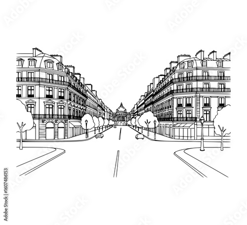 Boulevard Haussmann, Paris - Known for department stores like Galeries Lafayette