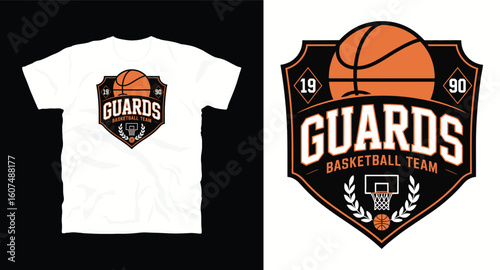 Guards Basketball Team Graffiti Style Sport T-Shirt Design Print