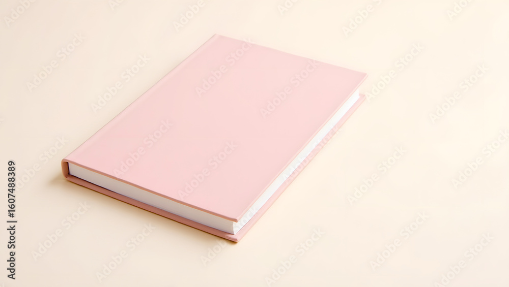 Fototapeta premium Pink Serenity, A Minimalist Notebook for Creative Thoughts and Gentle Planning, Soft Hues of Inspiration, Elevating Your Journaling Experience with Elegant Stationery
