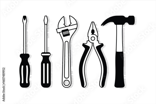set of tools isolated