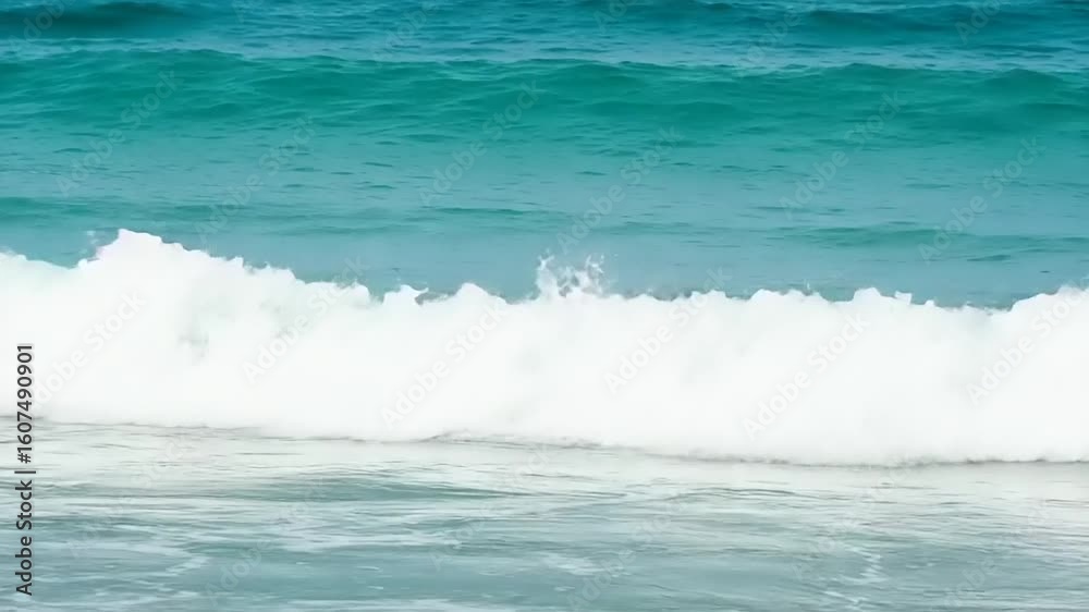 Suitcase lost at sea in the waves, conceptual video with travel theme Suitcase lost at sea in the waves, conceptual video with travel theme